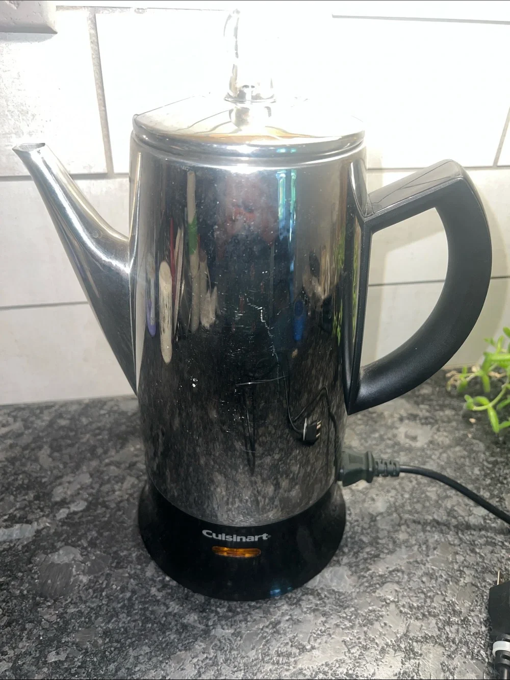 Cuisinart 12 cup Stainless Electric Coffee Percolator with Black Handle. Tested!